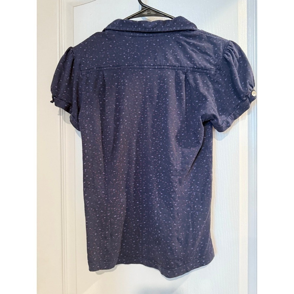 Y2K Aeropostale Ruffle Button Polo Top – Size Small - Picture 3 of 3